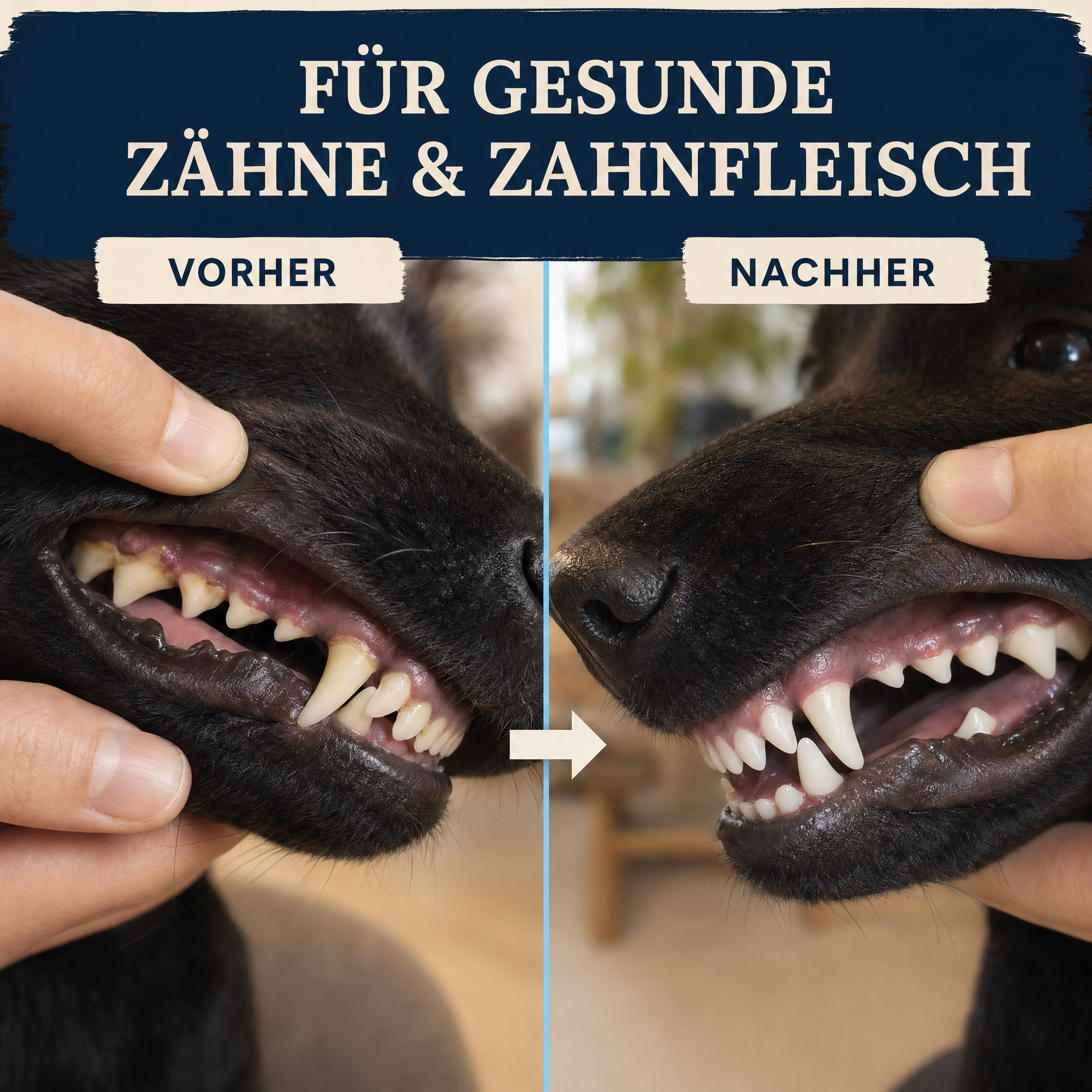 Zahnpflege Pulver für Hunde | Frischer Atem & Saubere Zähne | 180g