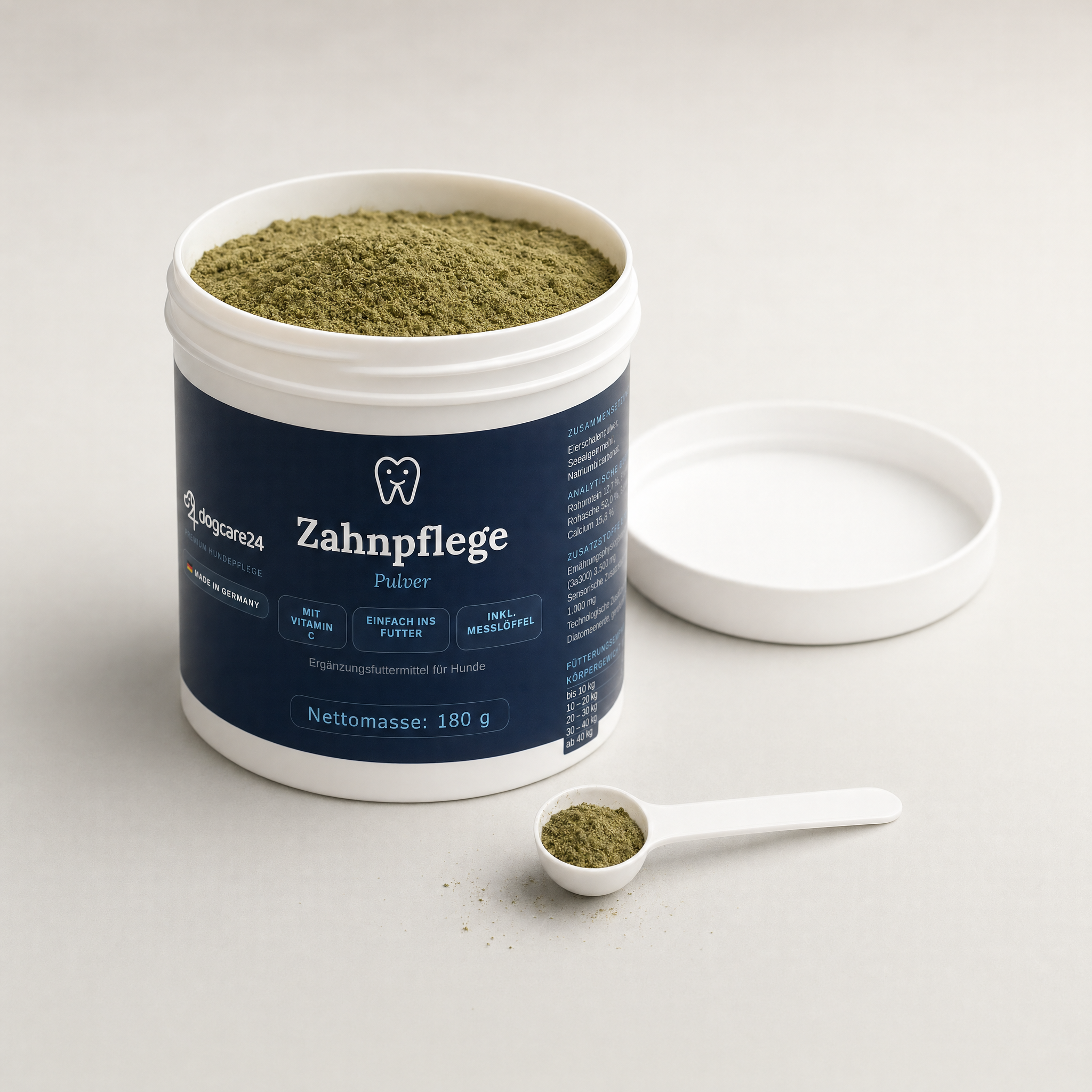 Zahnpflege Pulver für Hunde | Frischer Atem & Saubere Zähne | 180g